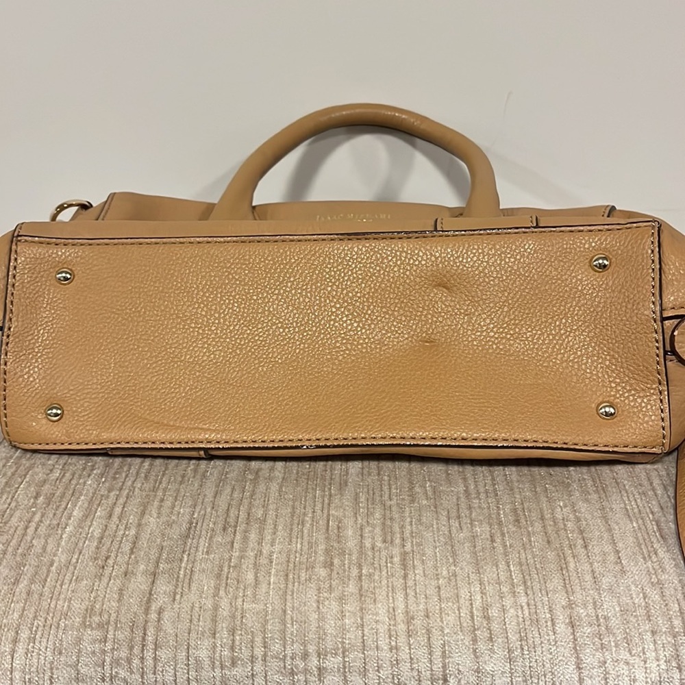 Isaac Mizerahi handbag caramel color long strap and short handles - Picture 12 of 13